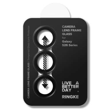Samsung Galaxy S26 / S26+ Ringke Camera Frame Protector kameros rėmelio apsauga (2 vnt.) – juoda 4 Samsung Galaxy S26 / S26+ Ringke Camera Frame Protector kameros rėmelio apsauga (2 vnt.) – juoda 4
