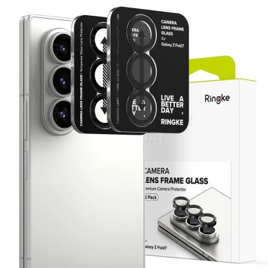 Samsung Galaxy Z Fold 7 Ringke Camera Frame Protector 2-pack – juodas