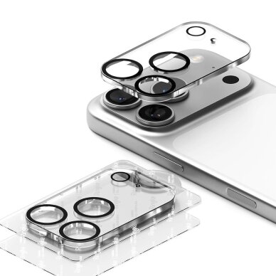iPhone 17 Pro Ringke Camera Full Cover kameros stiklas (2 vnt.) – juodas 2