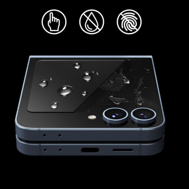 Samsung Galaxy Z Flip 6 Ringke viršelio ekrano grūdintas stiklas, 2 vnt. 7 Samsung Galaxy Z Flip 6 Ringke viršelio ekrano grūdintas stiklas, 2 vnt. 7