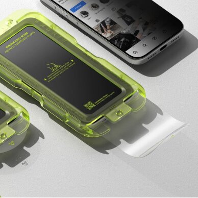 iPhone 17 Pro Ringke Easy Slide privatumo grūdintas stiklas (2 vnt.) – juodas 4 iPhone 17 Pro Ringke Easy Slide privatumo grūdintas stiklas (2 vnt.) – juodas 4