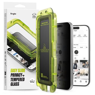 iPhone 17 Pro Max Ringke Easy Slide 2-pack privatumo stiklas