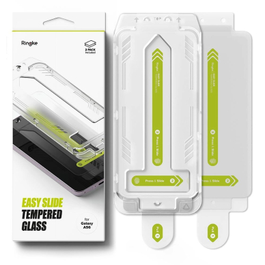 Ringke Easy Slide grūdintas stiklas (2 vnt.) skirtas Samsung Galaxy A56 5G – skaidrus 6