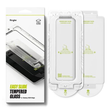 Samsung Galaxy S25 Edge Ringke Easy Slide 2-pack grūdintas stiklas – skaidrus 6