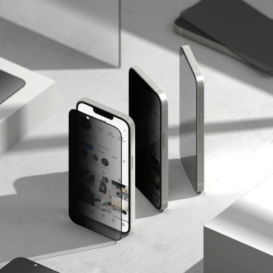 Ringke Easy Slide privatumo stiklas (2 vnt.) skirtas iPhone 13 / 13 Pro / 14 / 16e 3