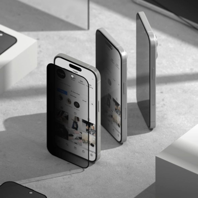 Ringke Easy Slide privatumo stiklas (2 vnt.) skirtas iPhone 16 Pro 2