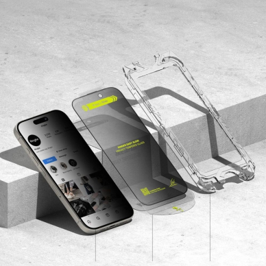 Ringke Easy Slide privatumo stiklas (2 vnt.) skirtas iPhone 16 Pro Max 3