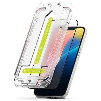 Ringke Easy Slide grūdintas stiklas (2 vnt.) skirtas iPhone 13 / 13 Pro / 14 / 16e – skaidrus 1