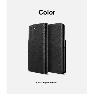 Dėklas Ringke Folio Signature Flip Leather Samsung Galaxy S22 Plus Juodas (FSS118R262) 5 Dėklas Ringke Folio Signature Flip Leather Samsung Galaxy S22 Plus Juodas (FSS118R262) 5