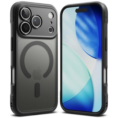 iPhone 17 Pro dėklas Ringke Fusion Bold Magnetic MagSafe – matinės juodos spalvos 1