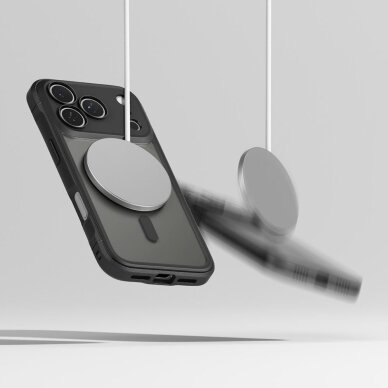 iPhone 17 Pro dėklas Ringke Fusion Bold Magnetic MagSafe – matinės juodos spalvos 5