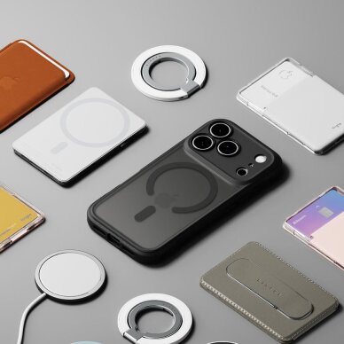 iPhone 17 Pro dėklas Ringke Fusion Bold Magnetic MagSafe – matinės juodos spalvos 6