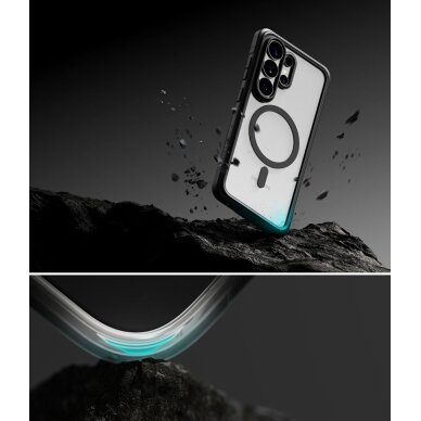 Samsung Galaxy S26 Ultra Ringke Fusion Bold Magnetic MagSafe dėklas – juodas skaidrus 6