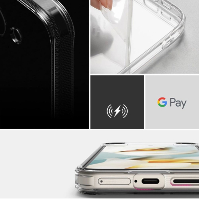 Ringke Fusion dėklas Google Pixel 9A - permatomas 5 Ringke Fusion dėklas Google Pixel 9A - permatomas 5