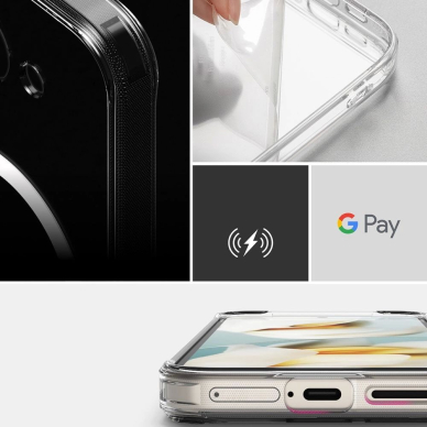 Ringke Fusion Magnetic MagSafe dėklas Google Pixel 9A - permatomas 4