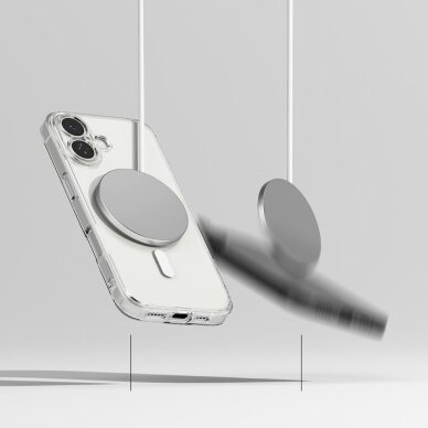 iPhone 17 dėklas Ringke Fusion Magnetic su MagSafe – skaidrus 5