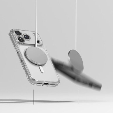 iPhone 17 Pro dėklas Ringke Fusion Magnetic, MagSafe – skaidrus 5
