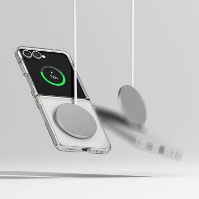 Samsung Galaxy Z Flip 7 dėklas Ringke Fusion Magnetic su MagSafe – skaidrus 5