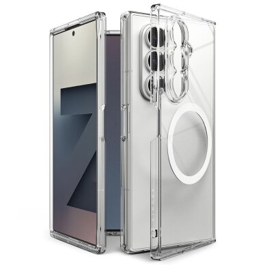 Samsung Galaxy Z Fold 7 dėklas Ringke Fusion Magnetic su MagSafe – skaidrus 2