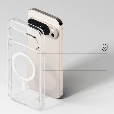 Google Pixel 10 Pro XL dėklas Ringke Fusion MagSafe – skaidrus 3