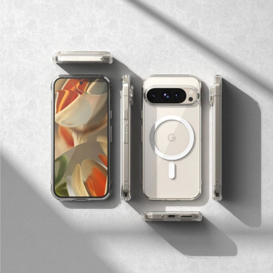 Ringke Fusion MagSafe Dėklas skirtas Google Pixel 9 / 9 Pro - Permatomas 6
