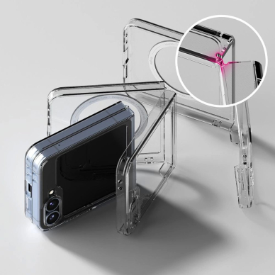 Ringke Fusion MagSafe dėklas skirtas Samsung Galaxy Z flip 6 - permatomas 9