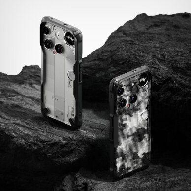 Nothing Phone 3 dėklas Ringke Fusion X – juodas 4 Nothing Phone 3 dėklas Ringke Fusion X – juodas 4