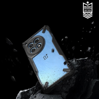 OnePlus 12R – Ringke Fusion X dėklas - Juodas 6