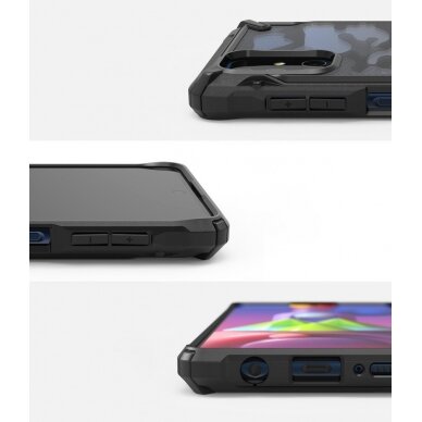 Dėklas Ringke Fusion X Design skirta Samsung Galaxy M51 Camo Juodas (Xdsg0043) 2