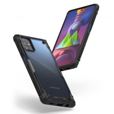 Dėklas Ringke Fusion X Design skirta Samsung Galaxy M51 Camo Juodas (Xdsg0043) 4