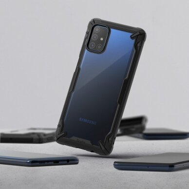 Dėklas Ringke Fusion X Design skirta Samsung Galaxy M51 Camo Juodas (Xdsg0043) 6