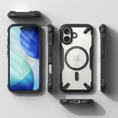 iPhone 17 Ringke Fusion X Magnetic MagSafe dėklas – juodas 4