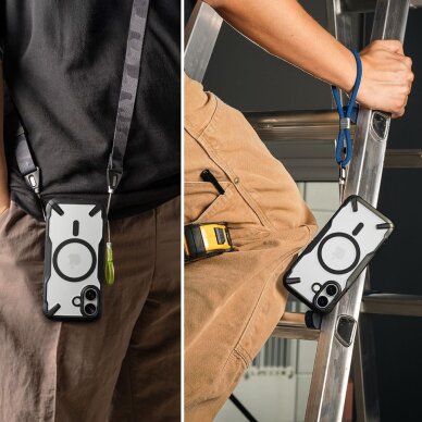 iPhone 17 Ringke Fusion X Magnetic MagSafe dėklas – juodas 6 iPhone 17 Ringke Fusion X Magnetic MagSafe dėklas – juodas 6