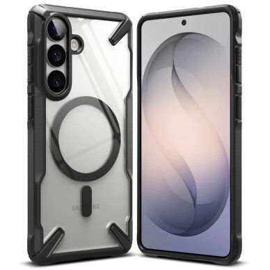 Samsung Galaxy S26+ Ringke Fusion X Magnetic MagSafe dėklas – juodas skaidrus 1