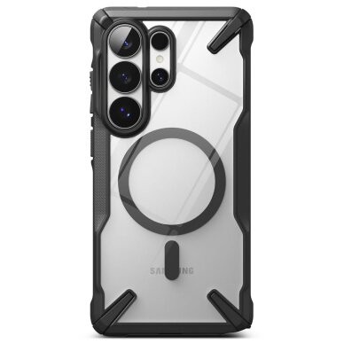 Samsung Galaxy S26 Ultra Ringke Fusion X Magnetic MagSafe dėklas – juodas skaidrus 2