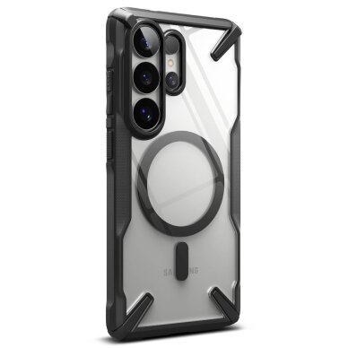 Samsung Galaxy S26 Ultra Ringke Fusion X Magnetic MagSafe dėklas – juodas skaidrus 3