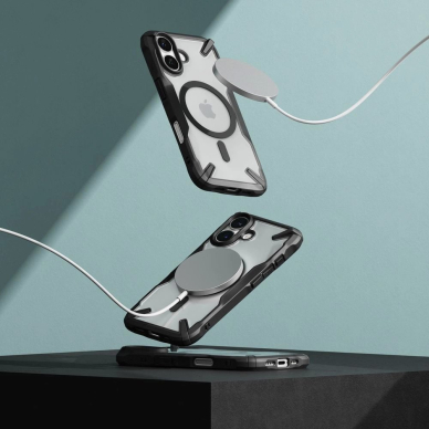 Ringke Fusion X MagSafe Dėklas skirtas Iphone 16 - Juodas 6