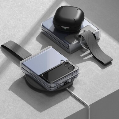 Akcija! *** Pažeista pakuotė 1 vnt. ***Apsauga Ringke Hinge Protector Samsung Galaxy Z Flip 4 / Flip 3 Skaidrus/Pilkas (HG666192RS) 7