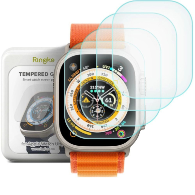Ringke ID FC Glass (4 vnt.) grūdinto stiklo apsauga skirtas Apple Watch Ultra 1 / 2 (49 mm)