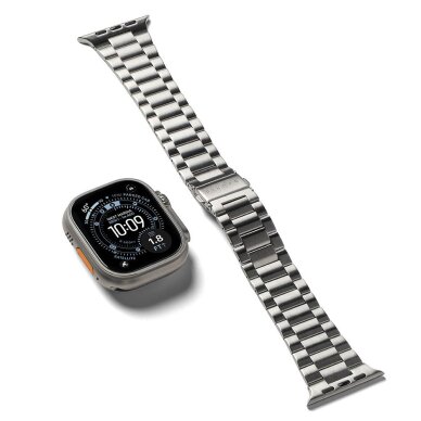 Apple Watch 8 / 9 / 10 / 11 / SE / Ultra (44 / 45 / 46 / 49 mm) Ringke Metal One Air apyrankė – sidabrinė Apple Watch 8 / 9 / 10 / 11 / SE / Ultra (44 / 45 / 46 / 49 mm) Ringke Metal One Air apyrankė – sidabrinė