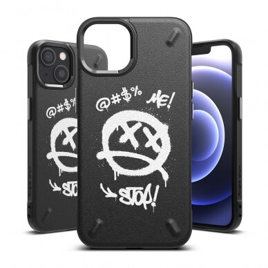 Dėklas Ringke Onyx Design Durable TPU iPhone 13 mini Juodas (Graffiti) (OD541E233) 1