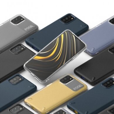 Dėklas Ringke Onyx Durable TPU Case Cover for Xiaomi Poco M3 Juodas (OXXI0001) 4