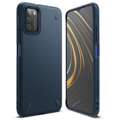 Dėklas Ringke Onyx Durable TPU Case Cover for Xiaomi Poco M3 Tamsiai mėlynas (OXXI0002) Dėklas Ringke Onyx Durable TPU Case Cover for Xiaomi Poco M3 Tamsiai mėlynas (OXXI0002)