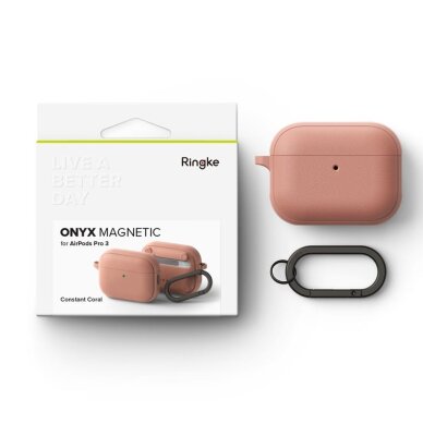 AirPods Pro 3 Ringke Onyx Magnetic MagSafe dėklas – rožinis 6 AirPods Pro 3 Ringke Onyx Magnetic MagSafe dėklas – rožinis 6
