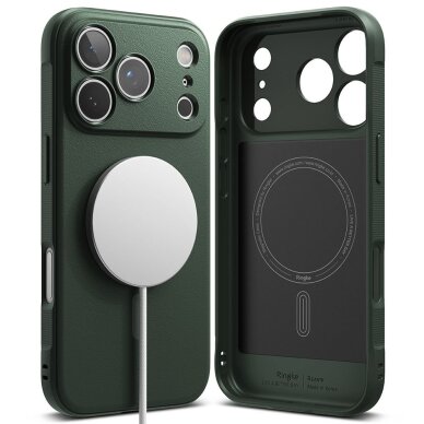 iPhone 17 Pro dėklas Ringke Onyx Magnetic, MagSafe – žalias 1