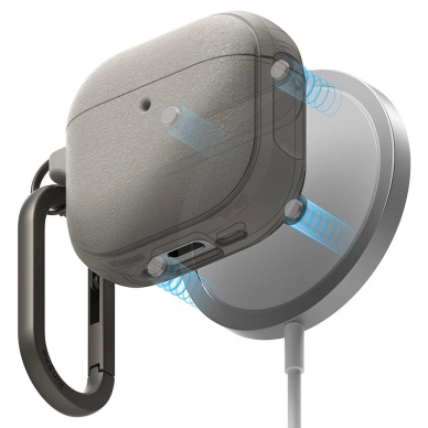 Ringke Onyx MagSafe Dėklas skirtas Apple AirPods 4 - Pilkas 2 Ringke Onyx MagSafe Dėklas skirtas Apple AirPods 4 - Pilkas 2
