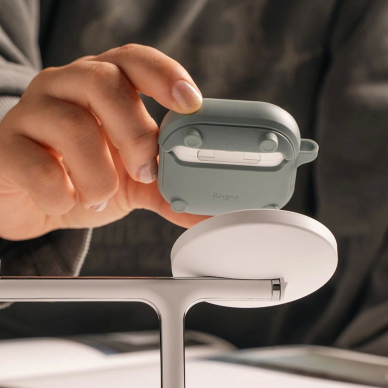 Ringke Onyx MagSafe Dėklas skirtas Apple AirPods 4 - Pilkas 6