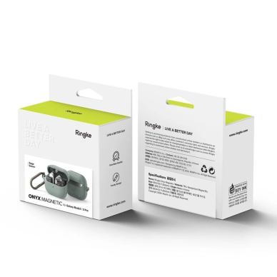 Ringke Onyx MagSafe dėklas skirtas Samsung Galaxy Buds 3 / 3 Pro - žalias 7