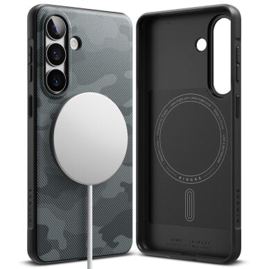 Samsung Galaxy S26 Ringke Onyx MagSafe dėklas – pilkas ir juodas 1