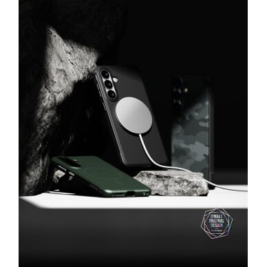 Samsung Galaxy S26 Ringke Onyx MagSafe dėklas – pilkas ir juodas 7